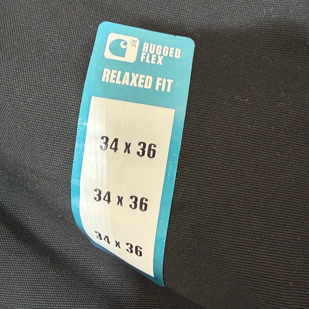 Carhartt Rigby Pants Relaxed Fit Straight Leg Mens 34X36 Black Work Dungaree NEW - Picture 9 of 10